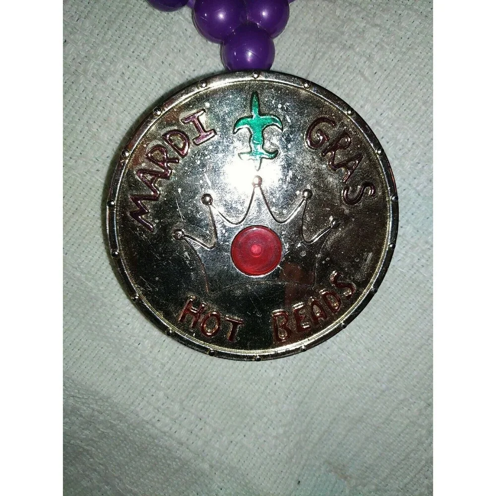 MARDI GRAS HOT BEADS Light Up Party Parade Beads